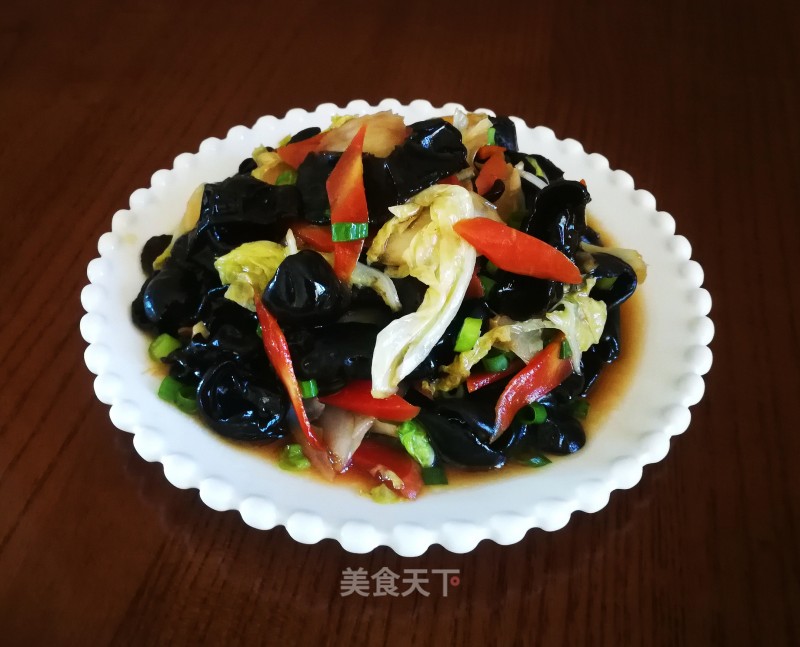#下饭菜#～fried Fungus with Cabbage