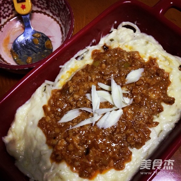 Baked Spaghetti with Tomato Meat Sauce recipe