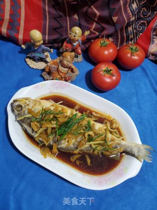 Steamed Yellow Croaker with Mustard recipe