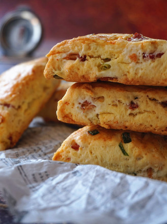 Bacon Chives Salted Scones recipe