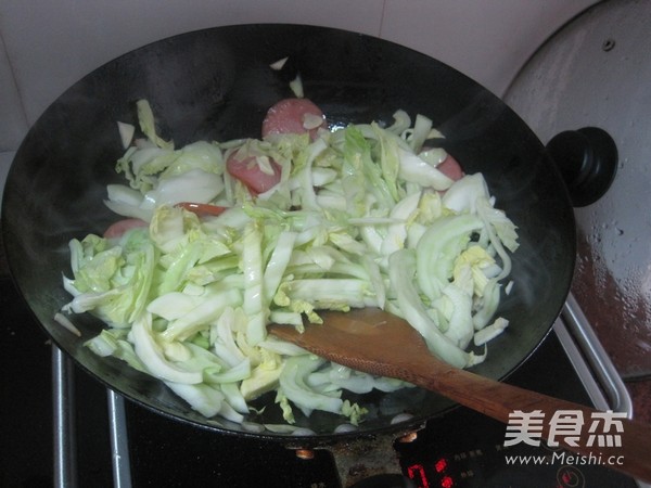 Stir-fried Ham with Silken Head recipe