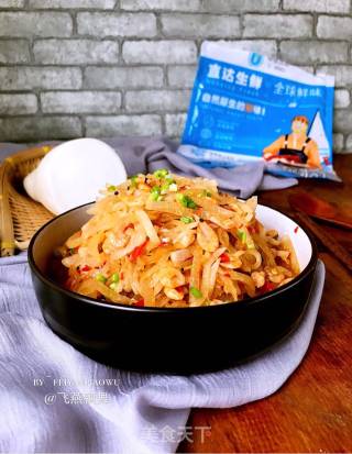 Super Serving ~ Antarctic Krill Stir-fried Shredded Carrot recipe