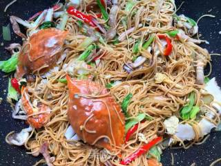 Fried Noodles with Seafood recipe