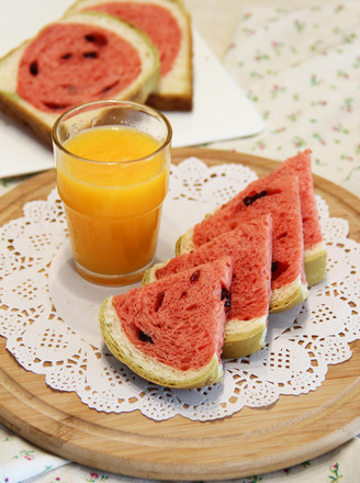 Super Cute Watermelon Toast recipe
