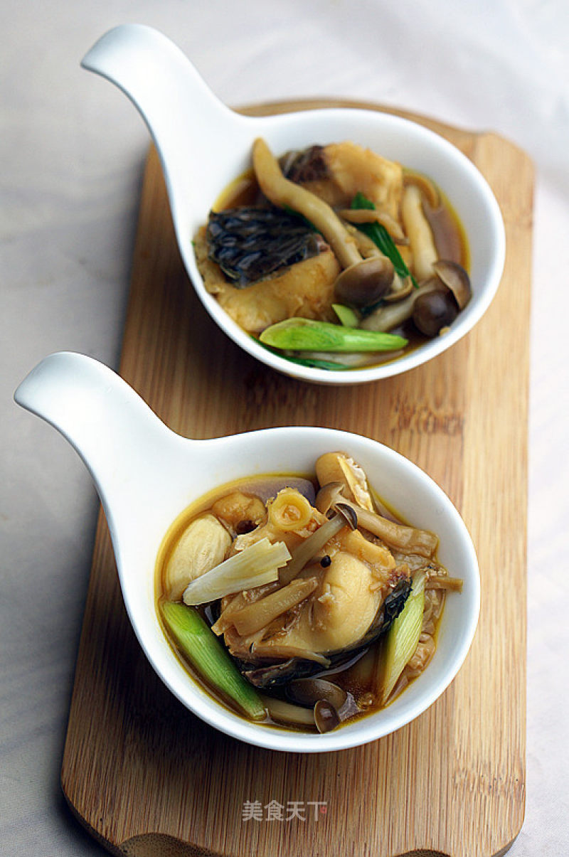 Braised Grass Carp with Mushrooms recipe