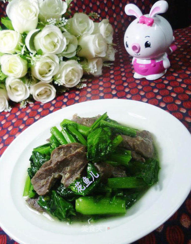 Pork Lung Stir-fried Rape Root recipe