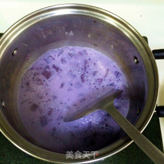 Purple Sweet Potato Milk Sago recipe