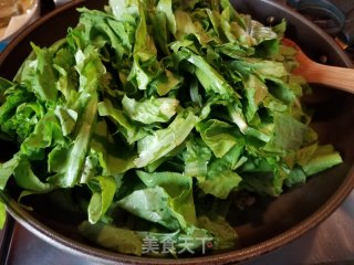 Stir-fried Mark Vegetables with Minced Pork in Oyster Sauce recipe