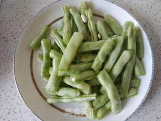 Fried Eggplant with String Beans recipe