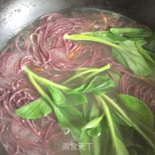 Purple Potato Noodles with Red Oil recipe