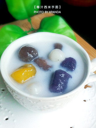 Coconut Milk Sago and Taro Balls