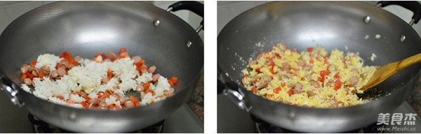 Intestines and Egg Fried Rice recipe