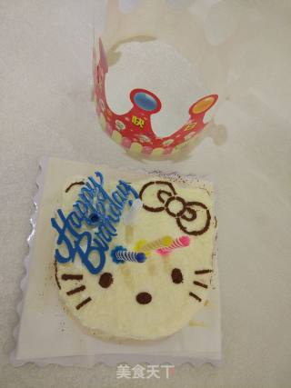 Hellokitty Cream Fruit Cake recipe