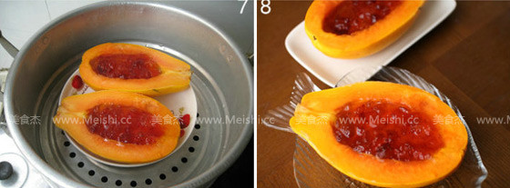 Papaya Stewed Peach Gum recipe