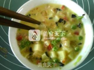 #aca烤明星大赛# Flaxseed Oil Mixed Vegetables Bake Eggs recipe