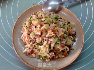 Scallion-flavored Bacon Fried Rice recipe