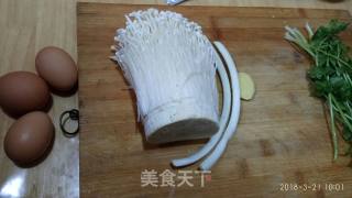 Enoki Mushroom and Egg Soup recipe