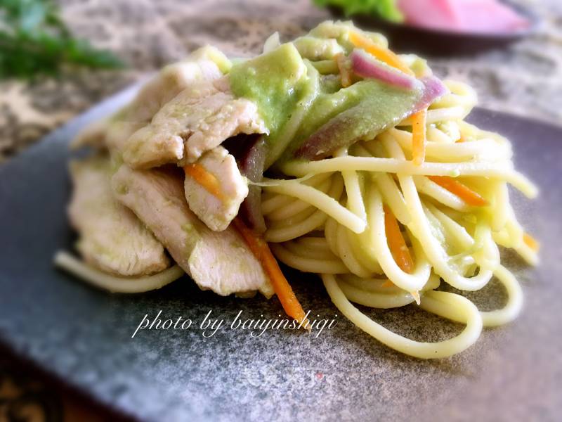Pasta with Chicken and Avocado