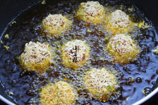 Kid's Favorite Salad Crispy Noodle Meatballs recipe