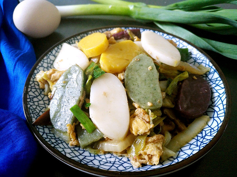 Stir-fried Rainbow Rice Cake recipe
