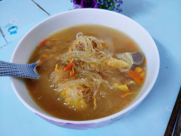 Cordyceps Flower Bone Vermicelli Soup recipe