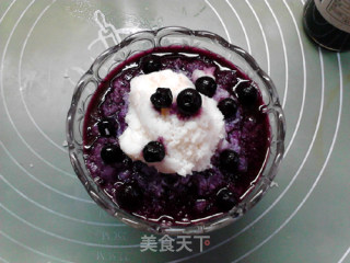 Snowy Deep Sea: Yam Puree and Blueberry Juice recipe