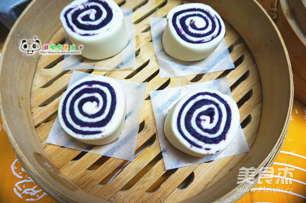 Purple Potato Stuffed Buns recipe