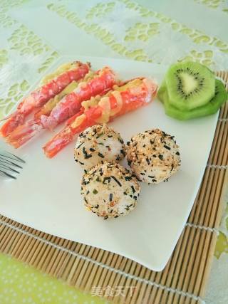 Baked Shrimp with Garlic and Nutritional Meal for Children recipe