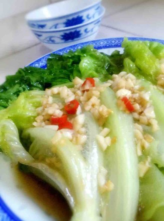 Lettuce with Garlic Oyster Sauce recipe