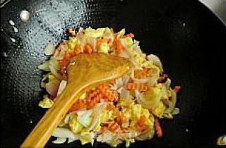 Scrambled Eggs with Onions and Carrots recipe