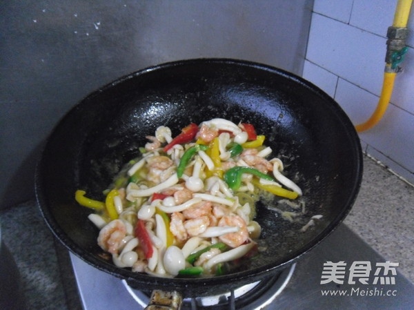 Shrimp and White Mushroom recipe