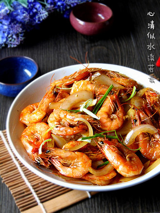 Stir-fried Shrimp with Onion recipe