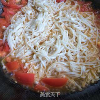 Enoki Mushroom in Tomato Sauce recipe