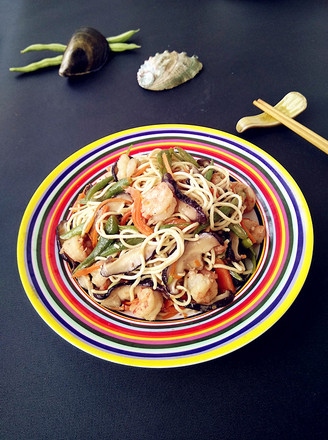 Fried Noodles with Shrimp recipe
