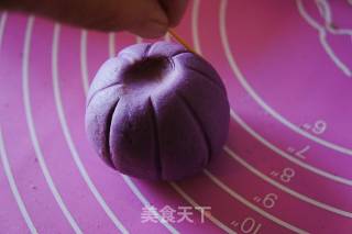 #trust之美#purple Potato Bean Paste Cake recipe