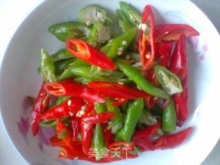 Green Pepper Scrambled Eggs and Vermicelli recipe