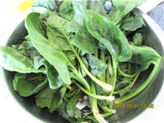 Slimming Small Cold Dish-fungus Mixed with Spinach recipe
