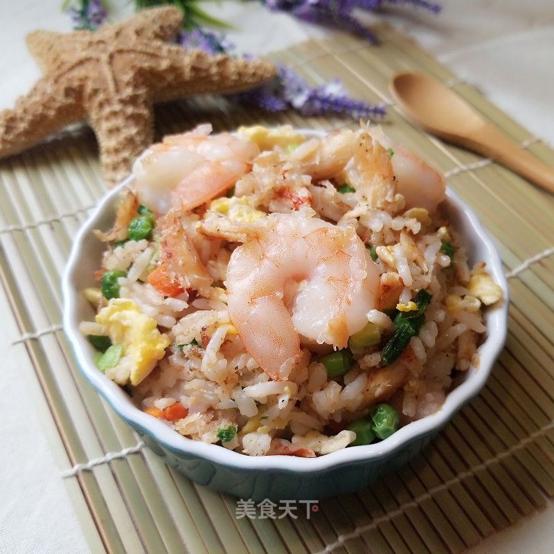 Fried Rice with Shrimp and Crab Meat recipe