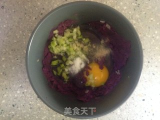 Egg Purple Potato Cake recipe