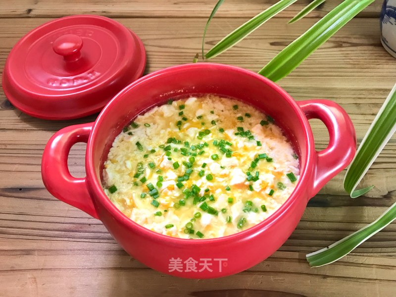 Tofu with Scallop and Egg Yolk recipe