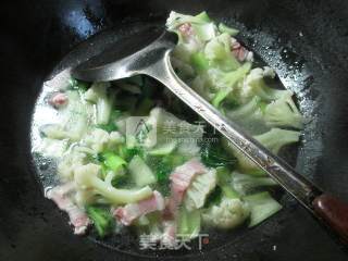 Bacon, Green, Cauliflower Soup recipe