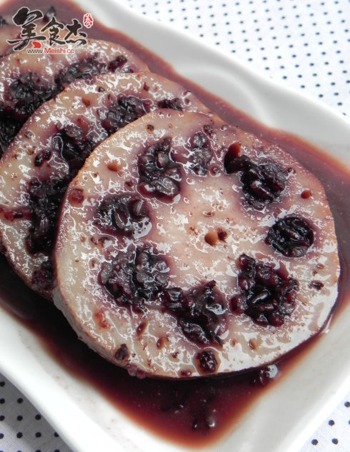 Coconut Black Glutinous Rice with Sugar Lotus Root recipe