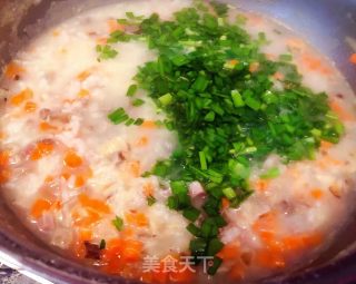 #快手饭#pig's Head Meat, Leek and Carrot Porridge recipe