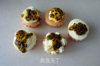 #柏翠大赛#passion Fruit Cream Cup Cake recipe