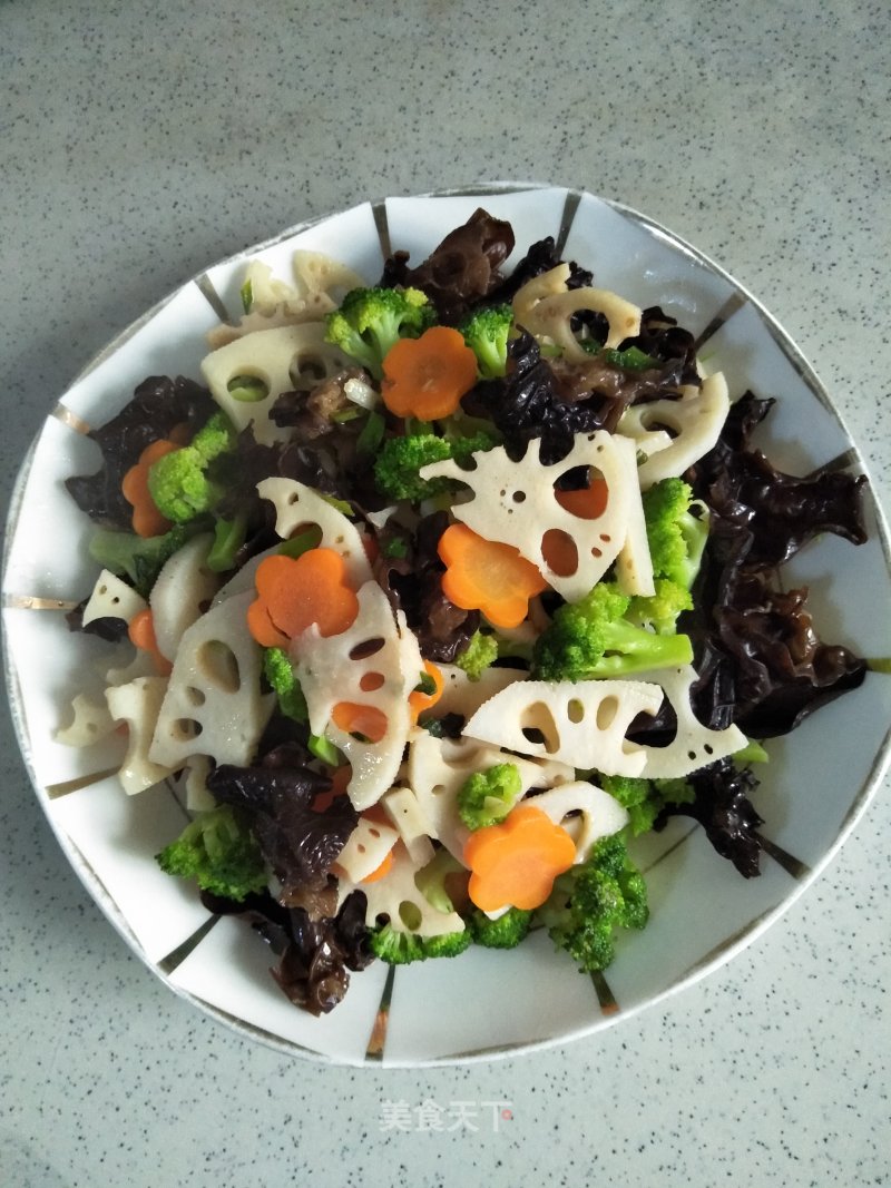 Fried Lotus Root with Broccoli recipe