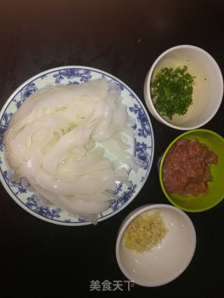 Grilled Hor Fun with Minced Pork recipe