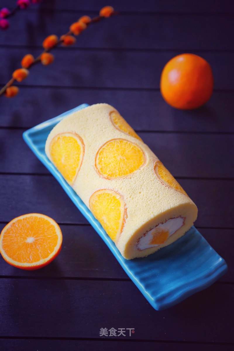 #四session Baking Contest and is Love to Eat Festival#orange O-shaped Cake Roll