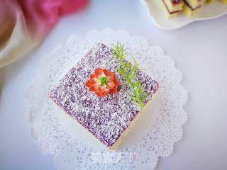 #四session Baking Contest and It's Love to Eat Festival# Fondant Purple Sweet Potato Sandwich Cake recipe