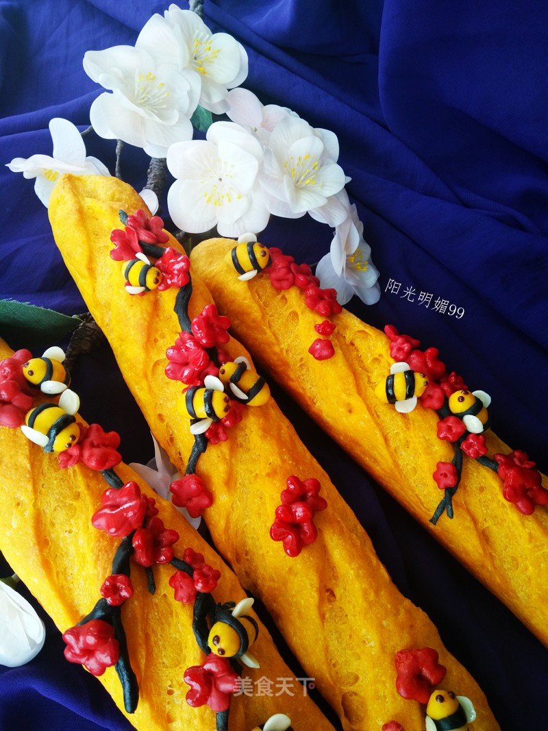 #aca Fourth Session Baking Contest# Making Erotic Cherry Blossom Baguettes recipe
