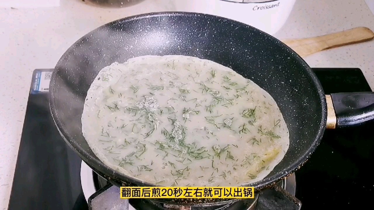 Fennel Pancake, Flour and Water 1:2, Simple and Easy to Make without Mistakes recipe